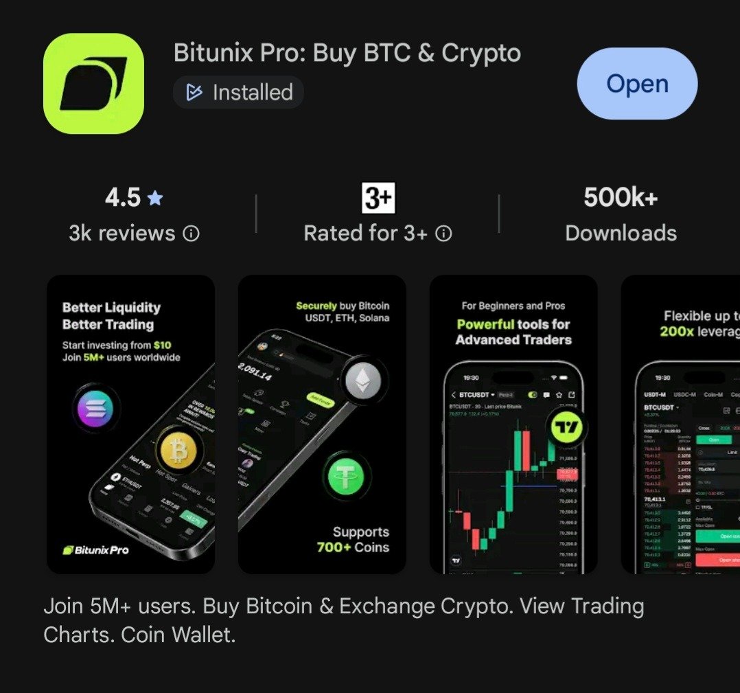 دانلود اپلیکیشن Bitunix pro
