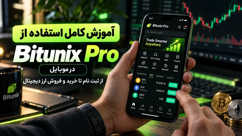 آموزش کامل اپلیکیشن Bitunix Pro در موبایل